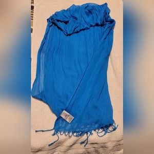 Bright blue scarf/shoulder wrap